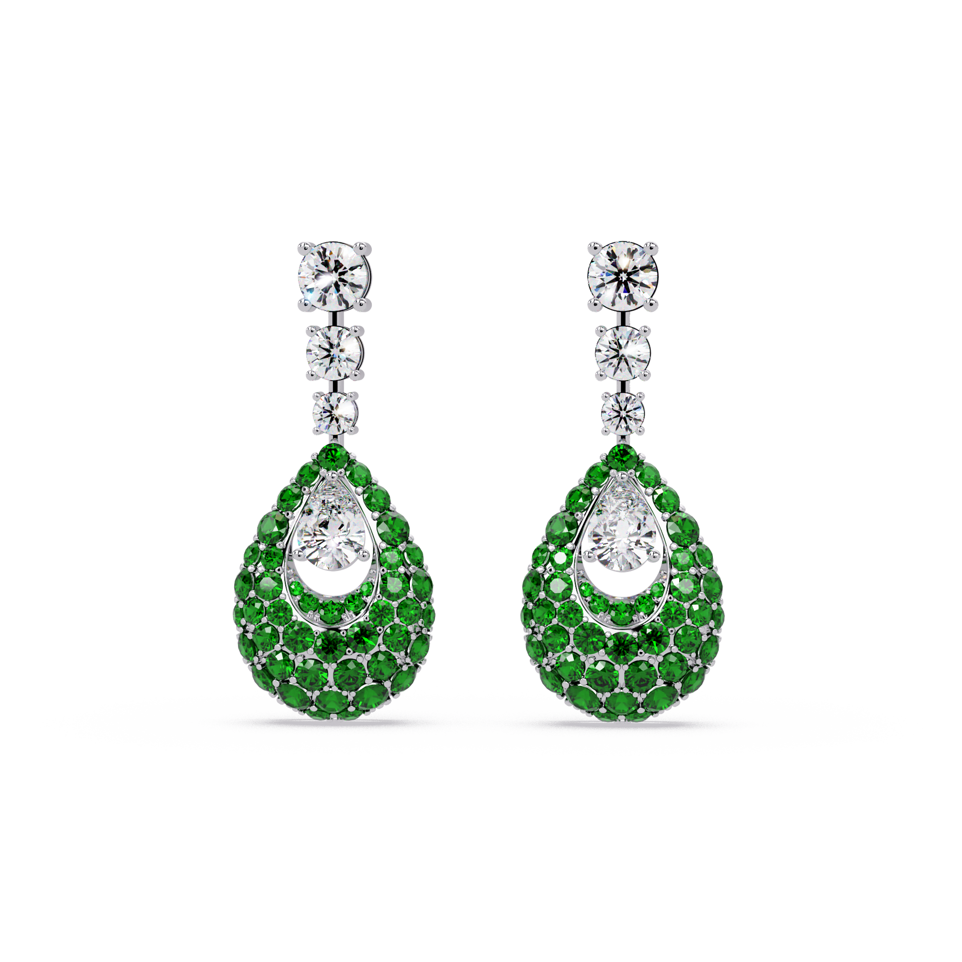 Dewdrop Pavé diamond Earrings - Origine Diamonds lab-grown diamond jewellery