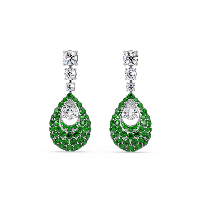 Dewdrop Pavé diamond Earrings - Origine Diamonds lab-grown diamond jewellery