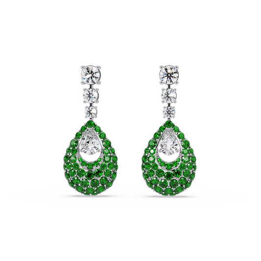 Dewdrop Pavé diamond Earrings - Origine Diamonds lab-grown diamond jewellery