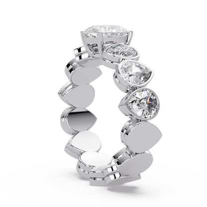 Pear Bezel Eternity Ring