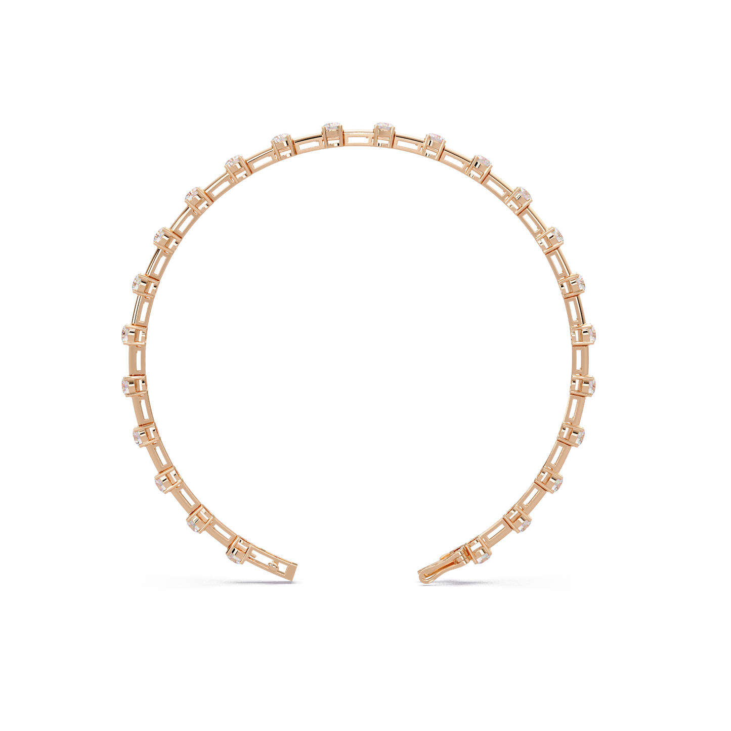 Round Diamond Station Bangle