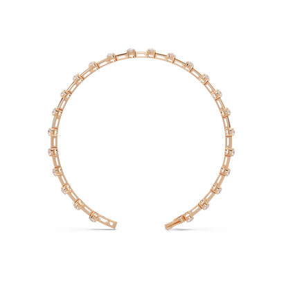 Round Diamond Station Bangle