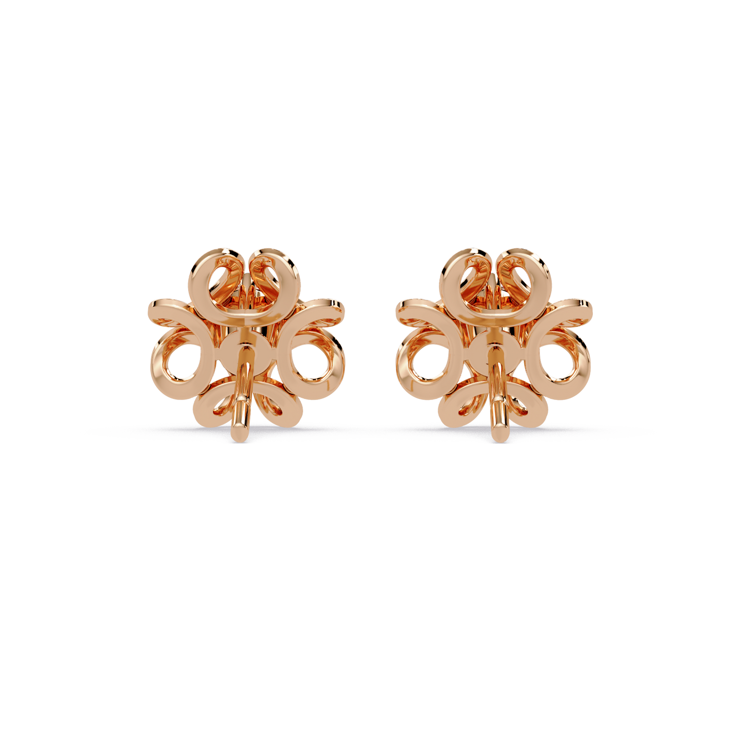 Ribbon Swirl Diamond Earrings