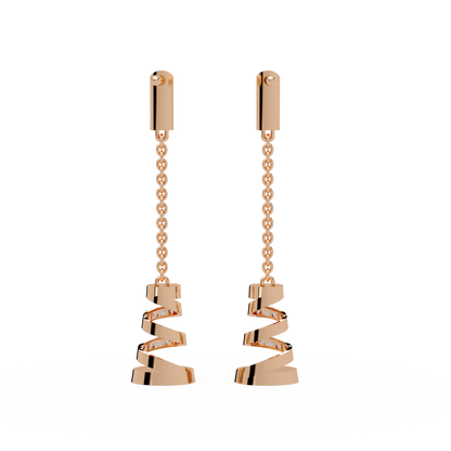 Twirling Ribbon Lariat Earrings