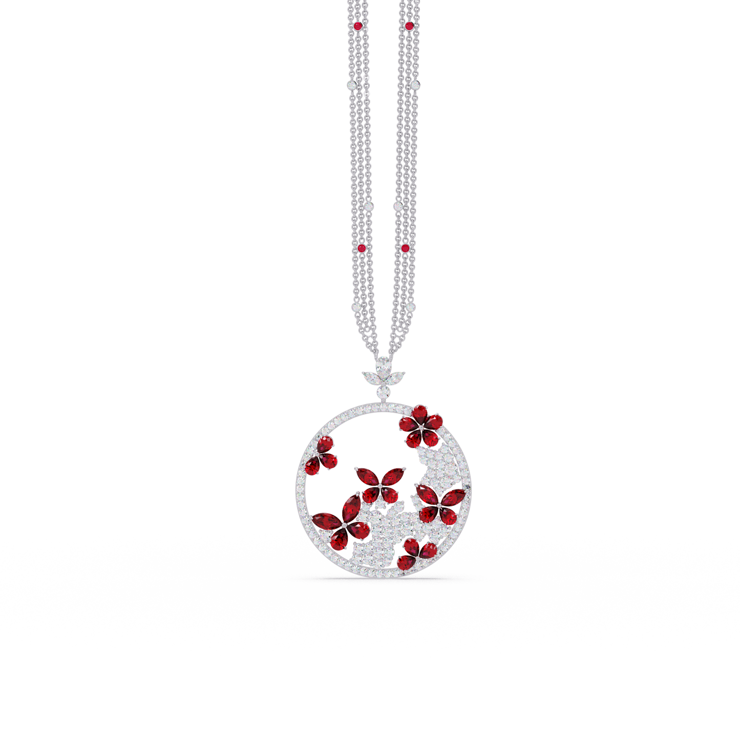 Garden Hoop Blossom Necklace - Origine Diamonds lab-grown diamond jewellery