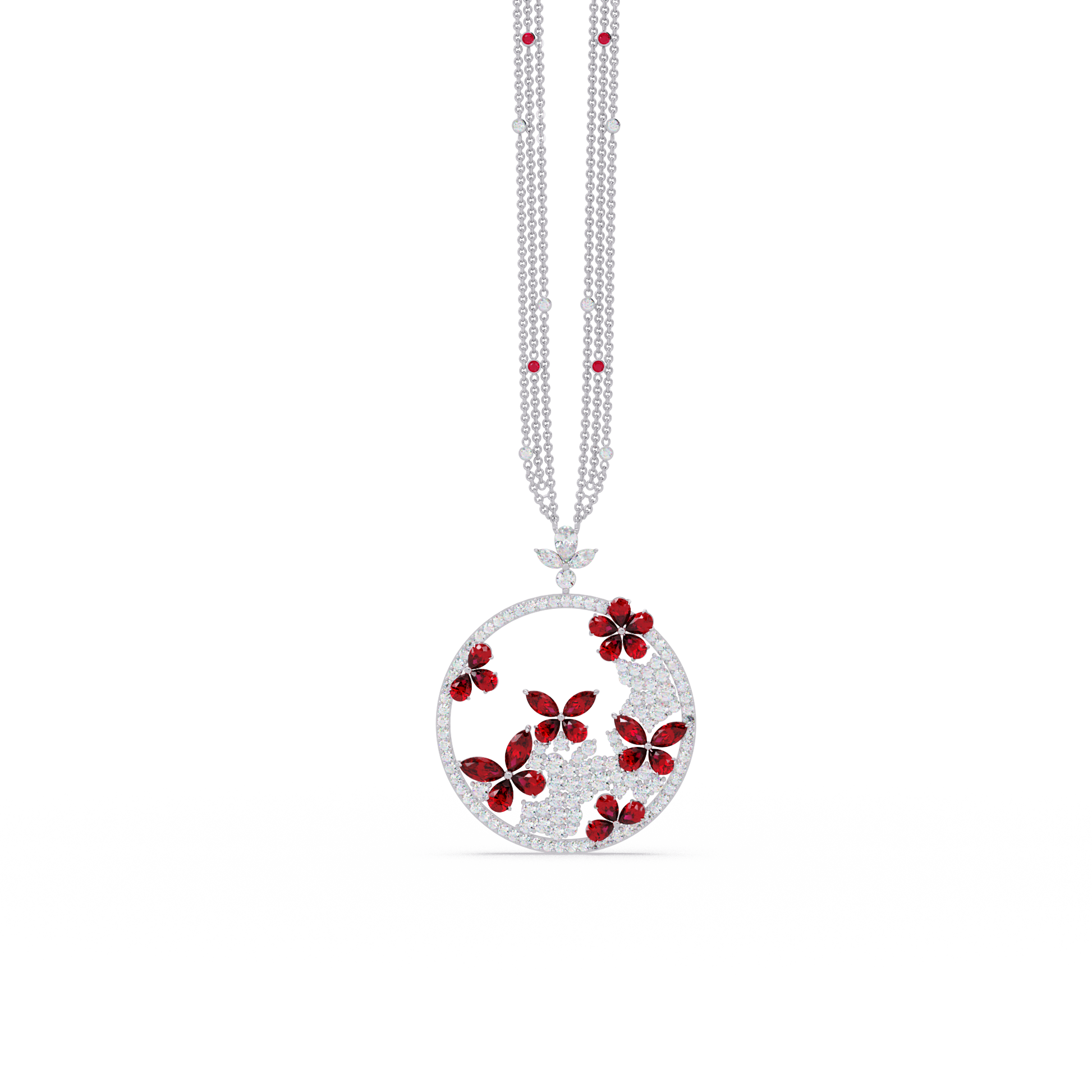 Garden Hoop Blossom Necklace - Origine Diamonds lab-grown diamond jewellery