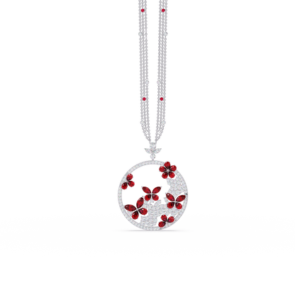 Garden Hoop Blossom Necklace - Origine Diamonds lab-grown diamond jewellery