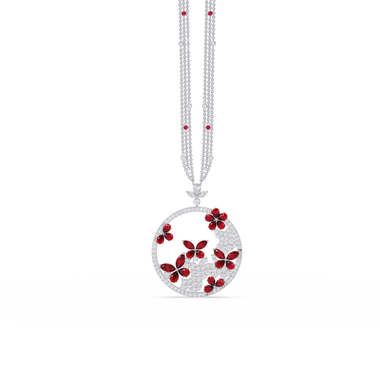 Garden Hoop Blossom Necklace - Origine Diamonds lab-grown diamond jewellery