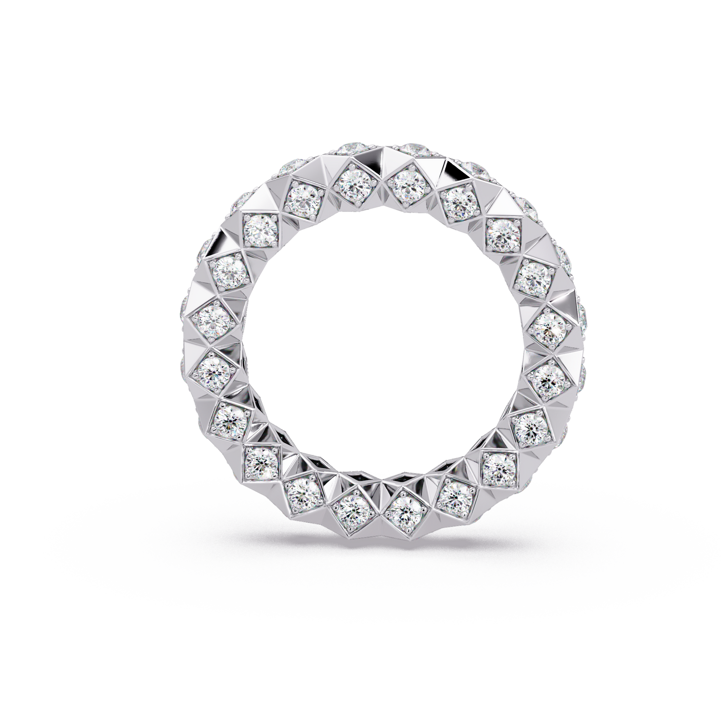 Pyramid Stud Eternity Band