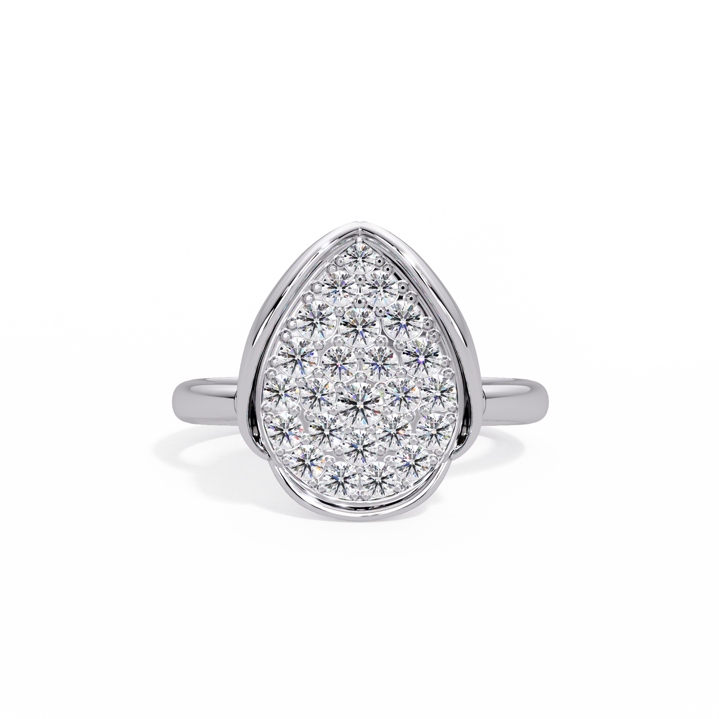 Cushion Cluster Pave Ring - Origine Diamonds lab-grown diamond jewellery
