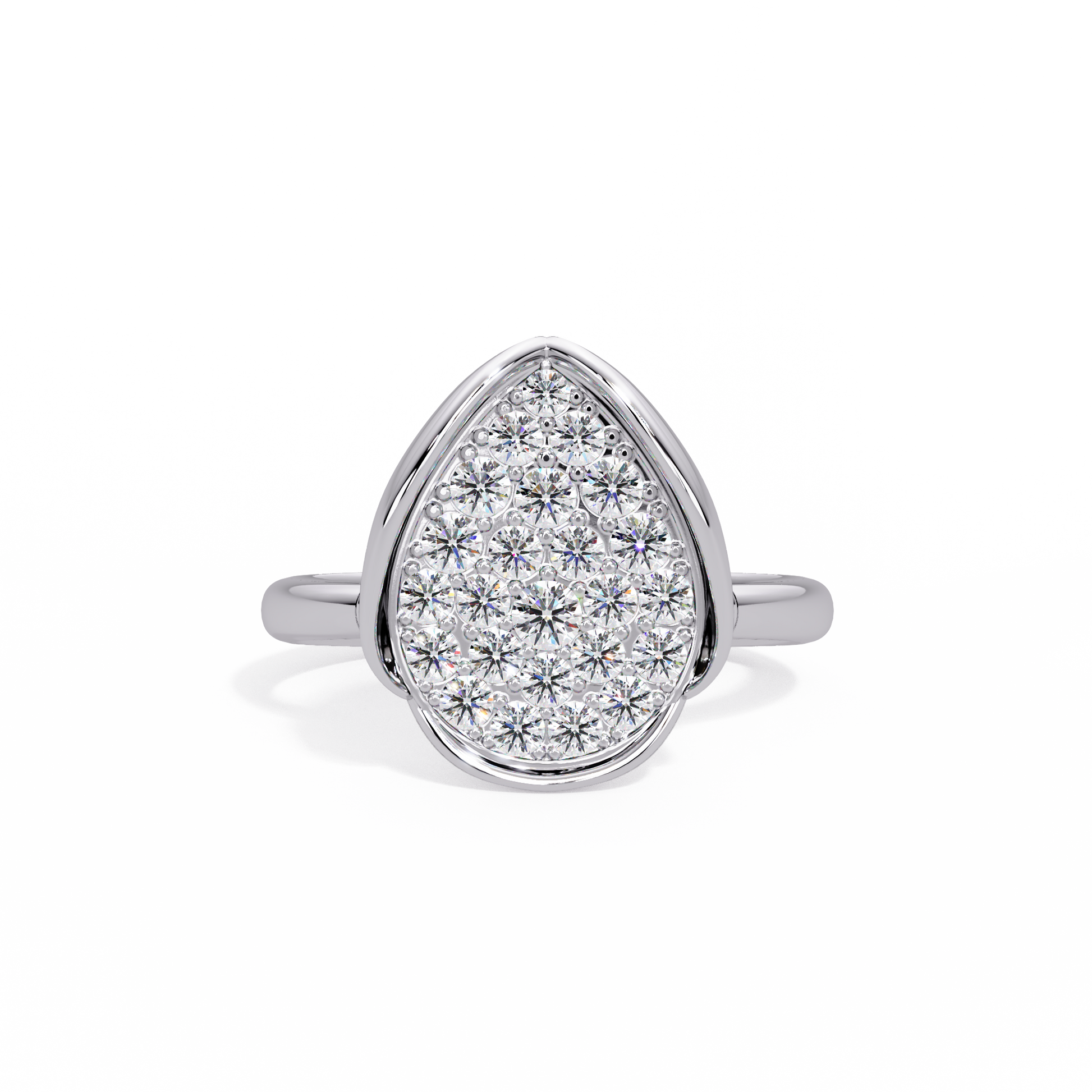 Cushion Cluster Pave Ring - Origine Diamonds lab-grown diamond jewellery