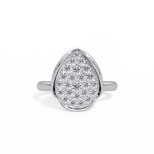 Cushion Cluster Pave Ring - Origine Diamonds lab-grown diamond jewellery
