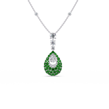Dewdrop Pavé diamond Chain Pendant