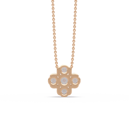 Blossoming Quatrefoil Petal Chain Pendant