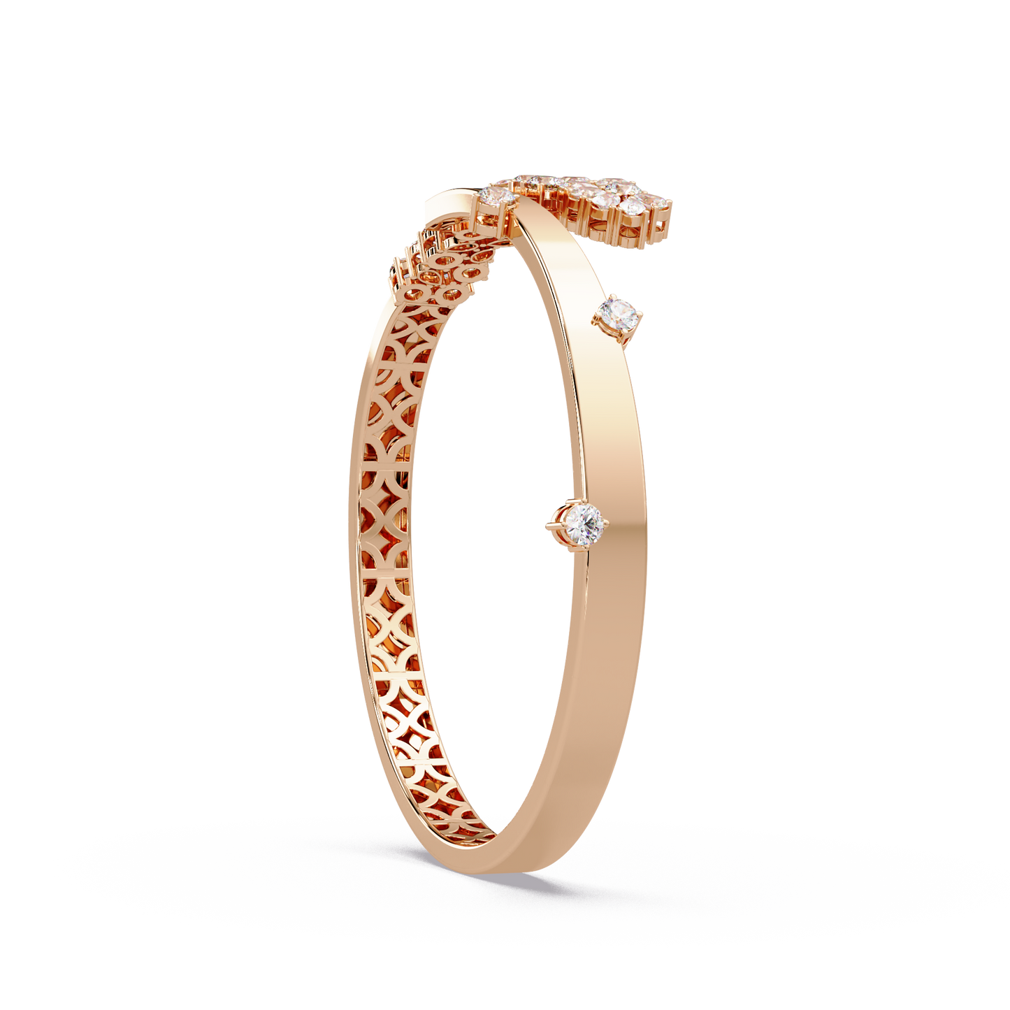Mixed Cluster Cuff Bangle