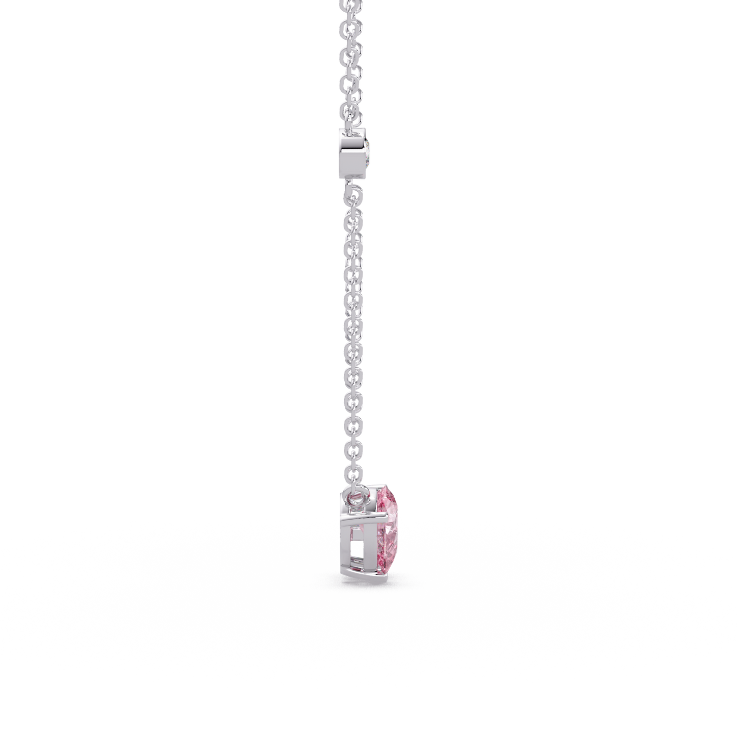 Pink Pear Duet Chain Pendant
