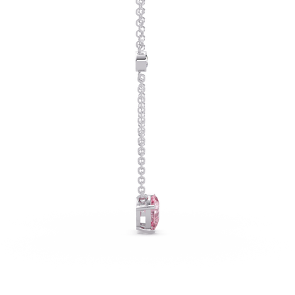Pink Pear Duet Chain Pendant