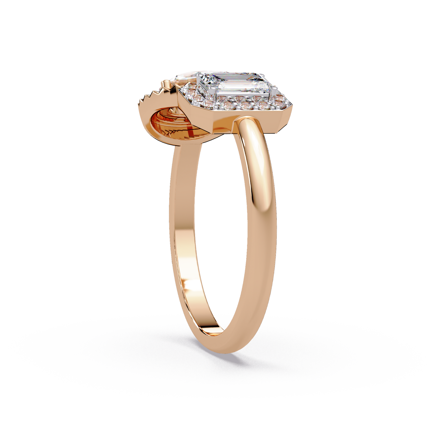 Pear Emerald Duet Ring