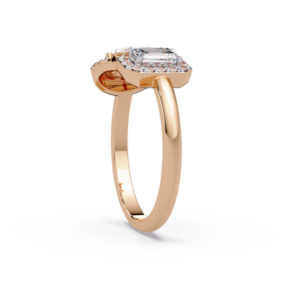 Pear Emerald Duet Ring