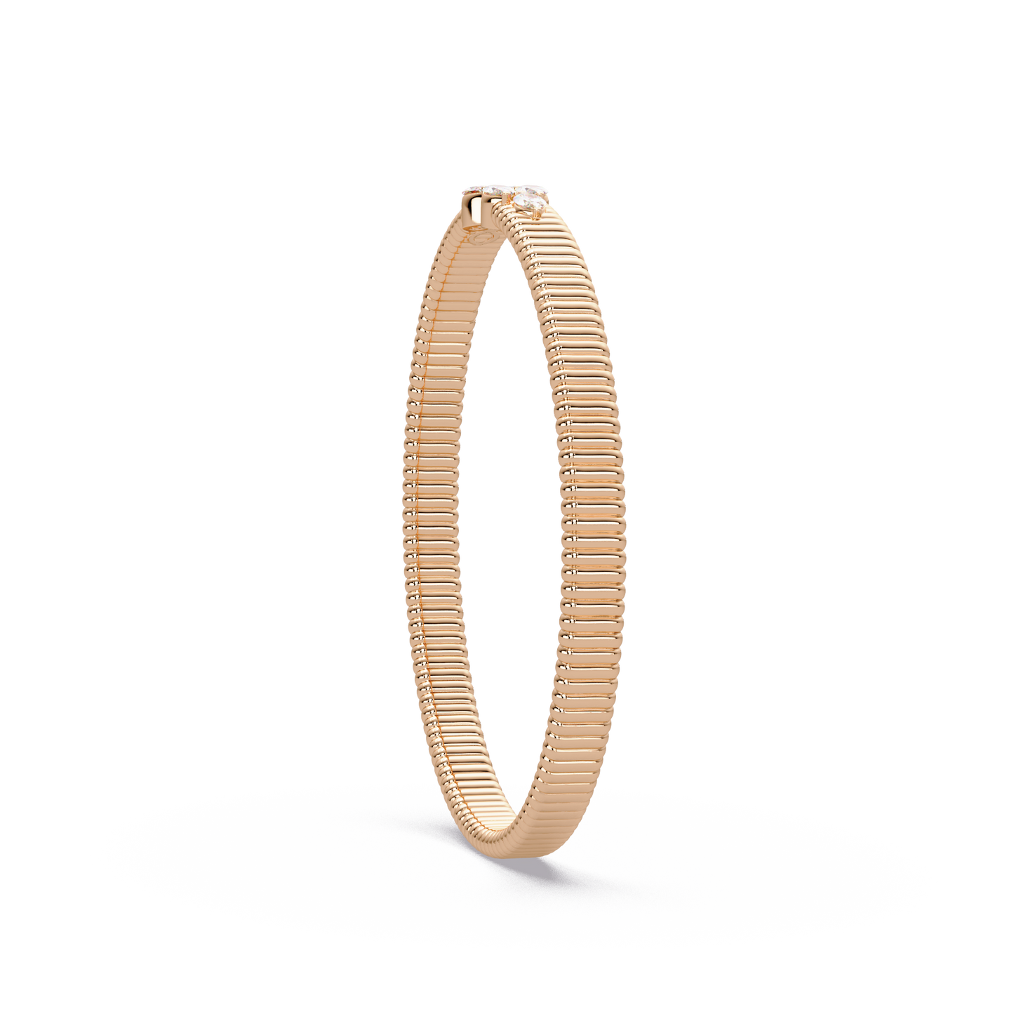 Ribbed Petal Tip Bangle