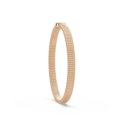 Ribbed Petal Tip Bangle