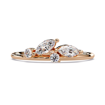 Marquise Spray Diamond Ring