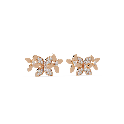 Trailing Orchid Cluster Earrings