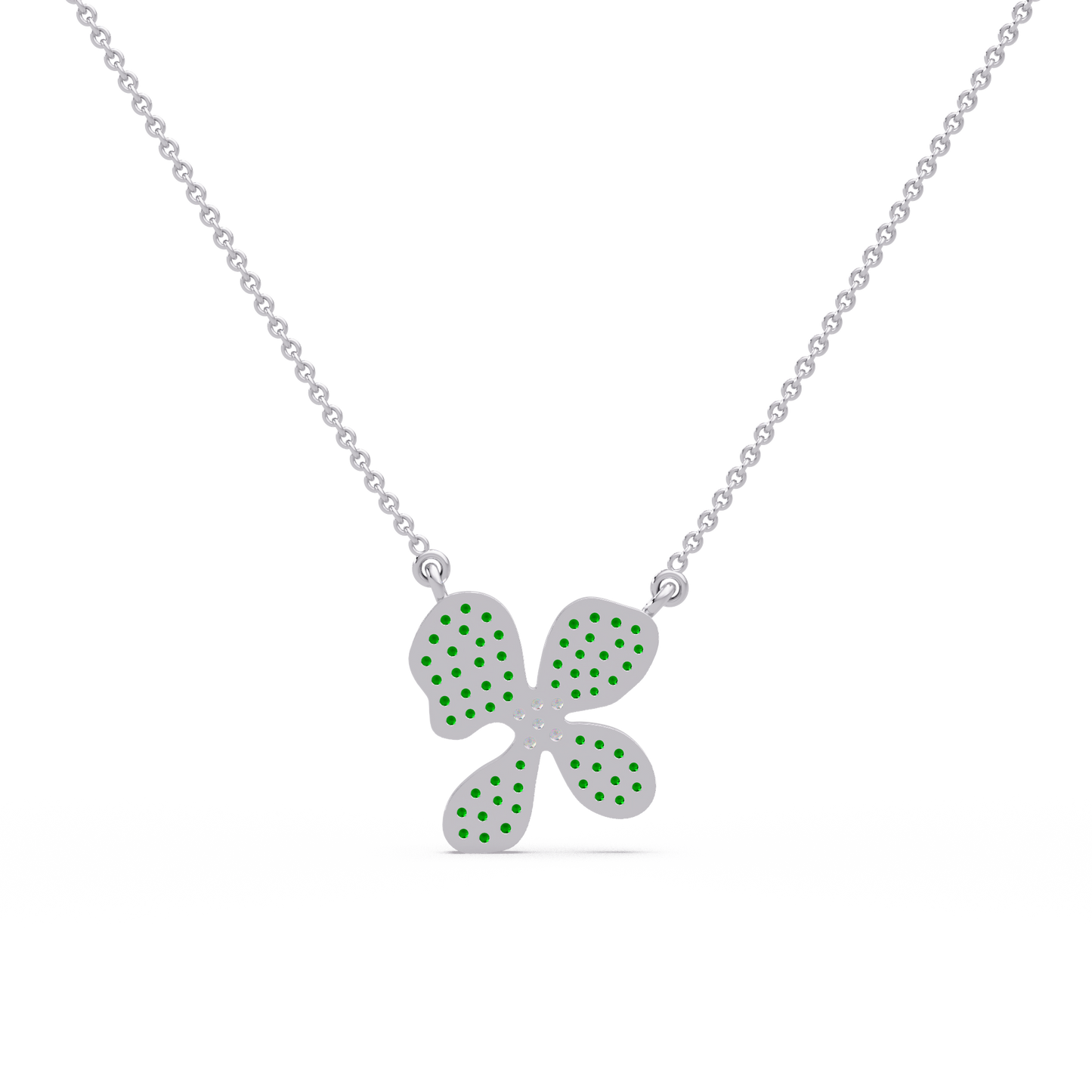 Verdant Bloom Flower Chain Pendant