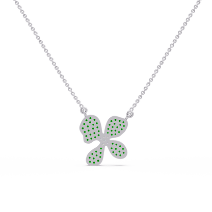 Verdant Bloom Flower Chain Pendant