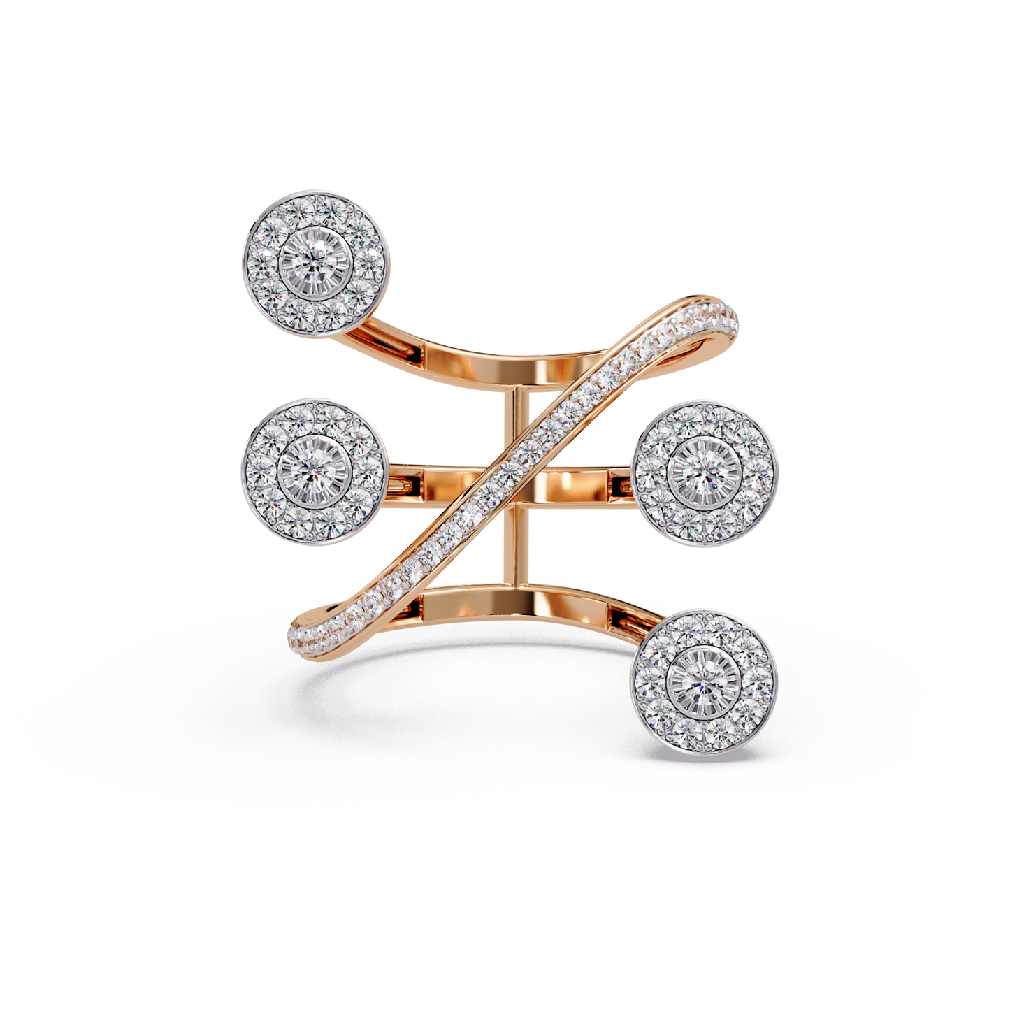 Orbiting Halo Cluster Ring - Origine Diamonds lab-grown diamond jewellery