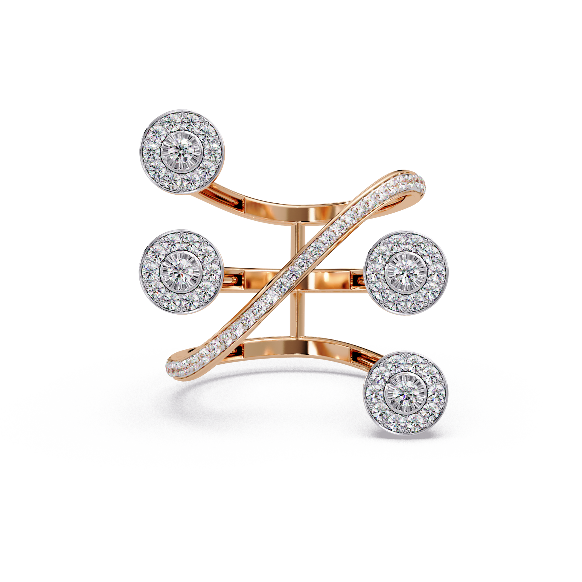 Orbiting Halo Cluster Ring - Origine Diamonds lab-grown diamond jewellery