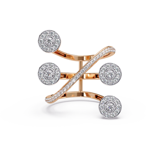 Orbiting Halo Cluster Ring - Origine Diamonds lab-grown diamond jewellery