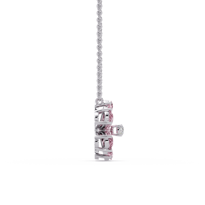 Pink Petal Flower Chain Pendant