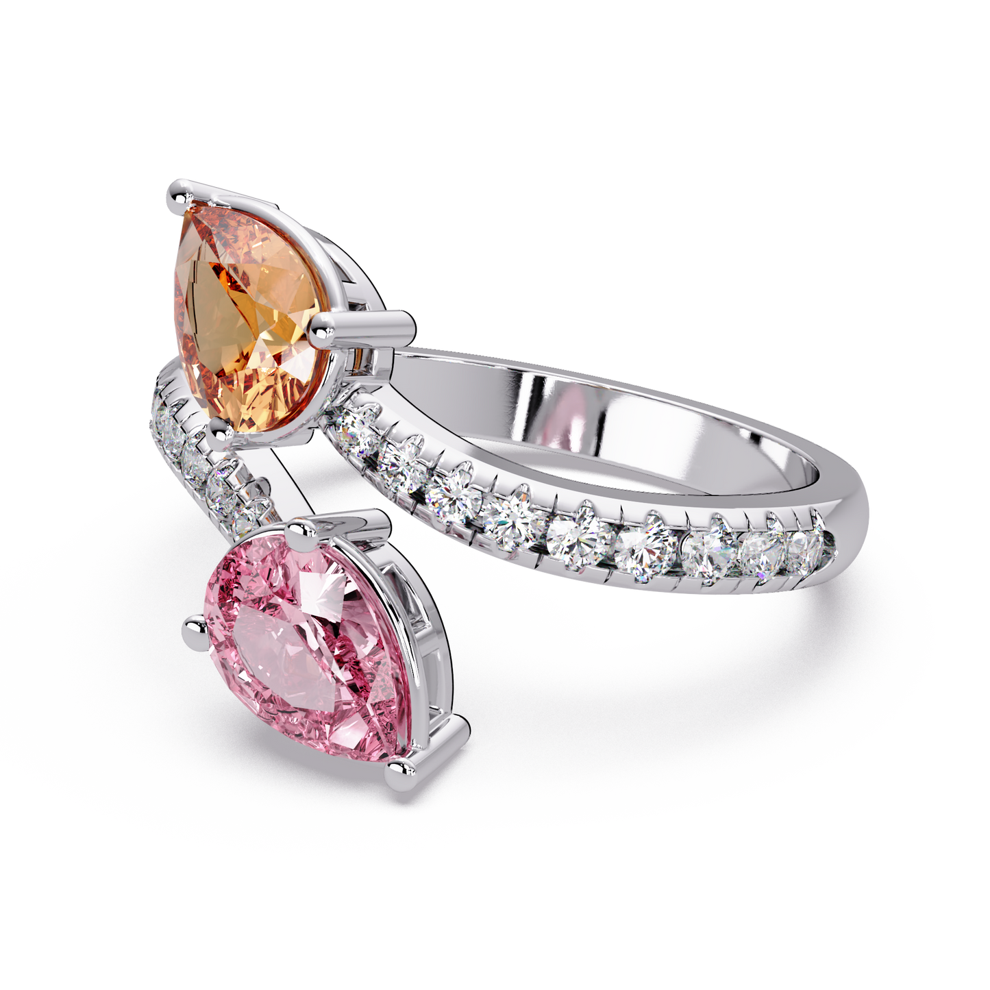 Champagne Blush Bypass Ring