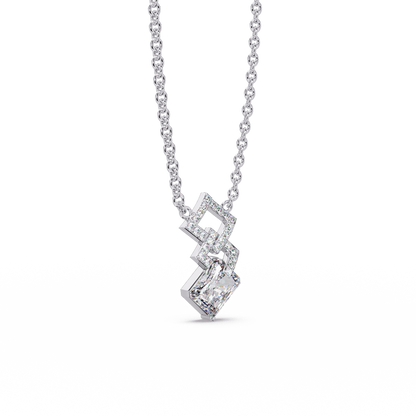Interlaced Deco Geometry Chain Pendant