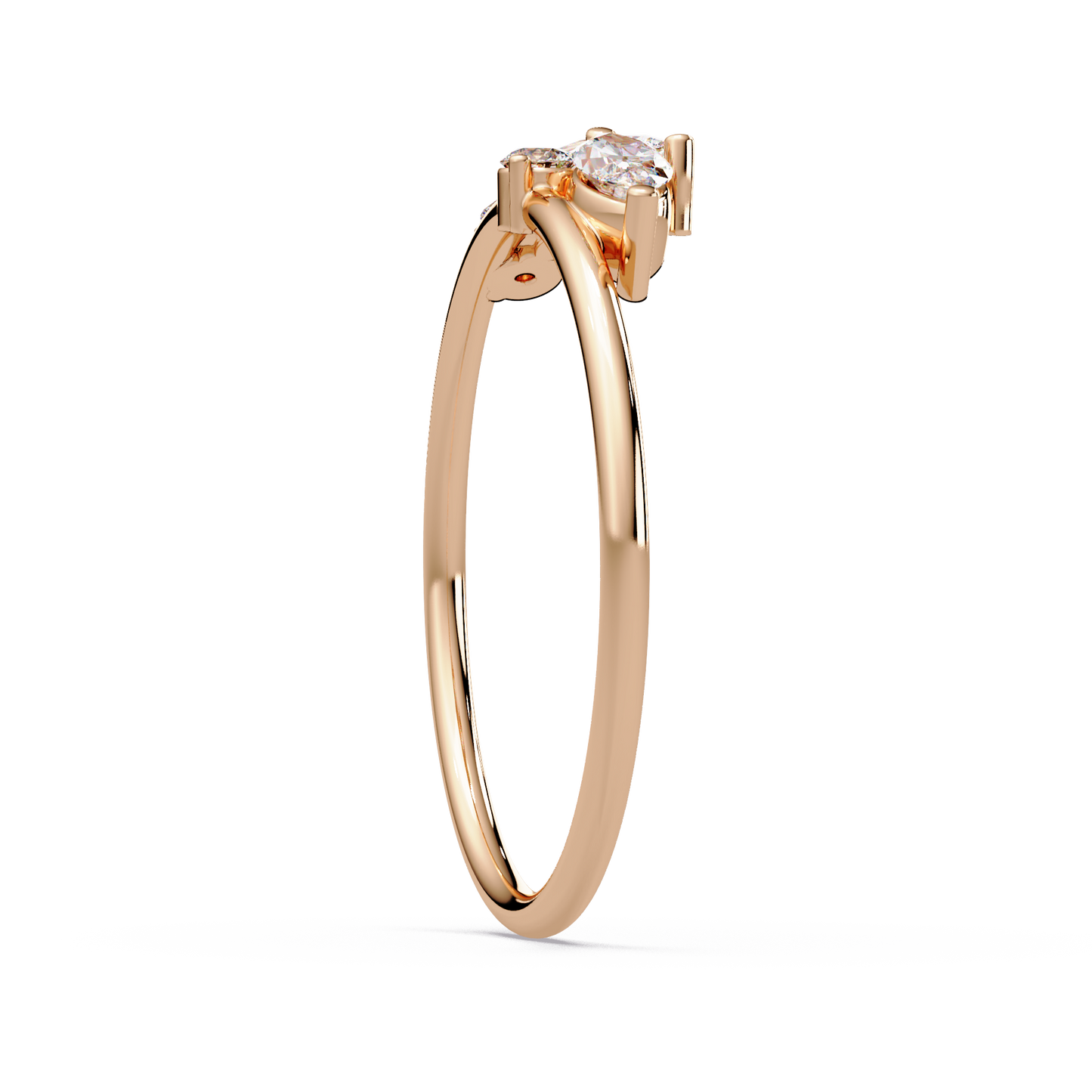 Marquise Spray Diamond Ring