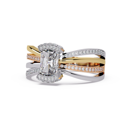 Radiant Tri Row Ring