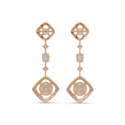 Quatrefoil Cushion Cascade Earrings
