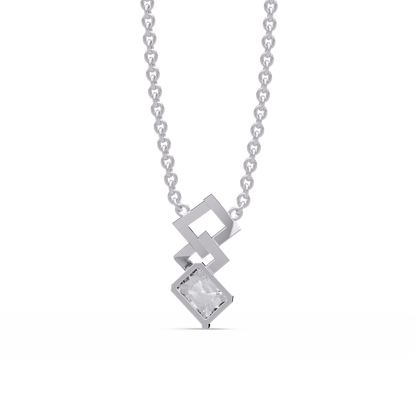 Interlaced Deco Geometry Chain Pendant