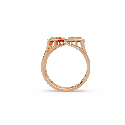 Scattered Petal Pave Ring