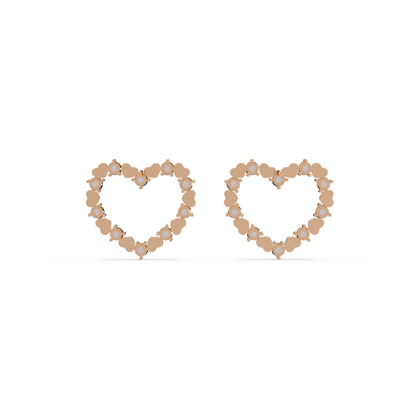 Heartbeat Diamond Frame Earrings