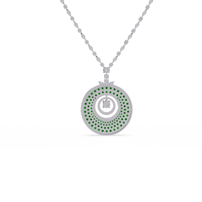 Celestial Wheel Mosaic Chain Pendant