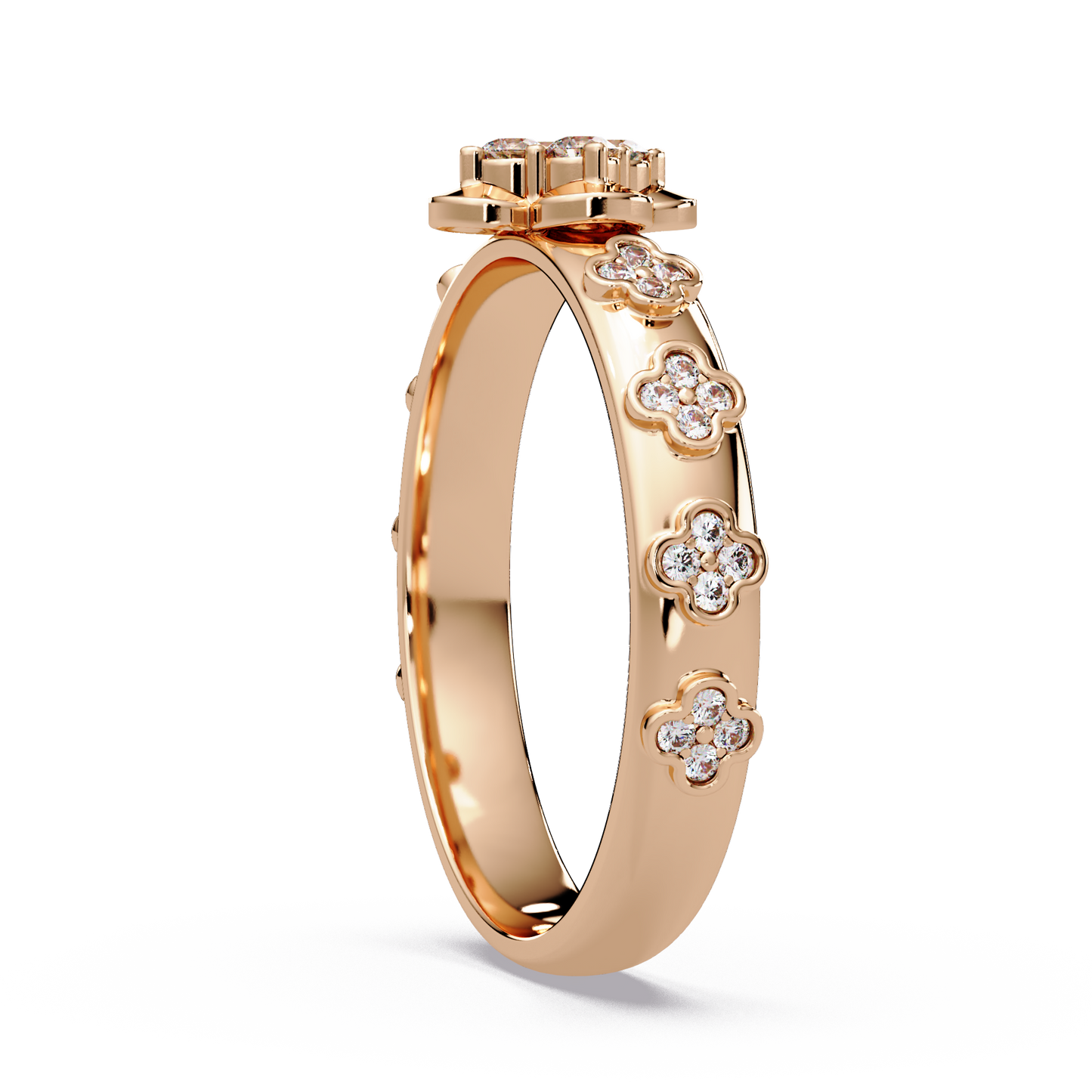 Clover Bloom Diamond Band