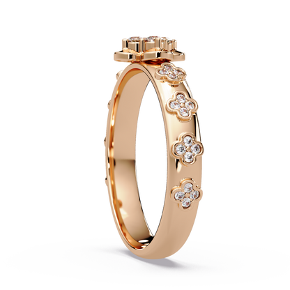 Clover Bloom Diamond Band