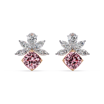 Blossoming Cushion diamond Earrings