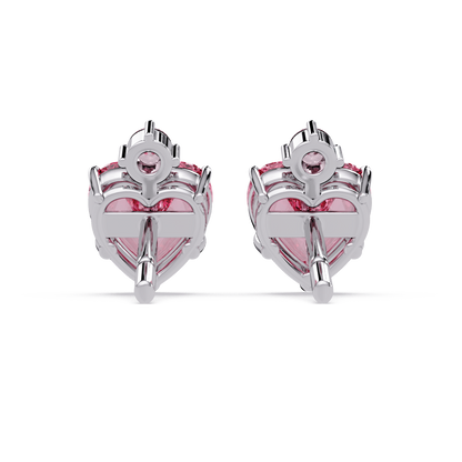 Pink Heart Accent Earrings
