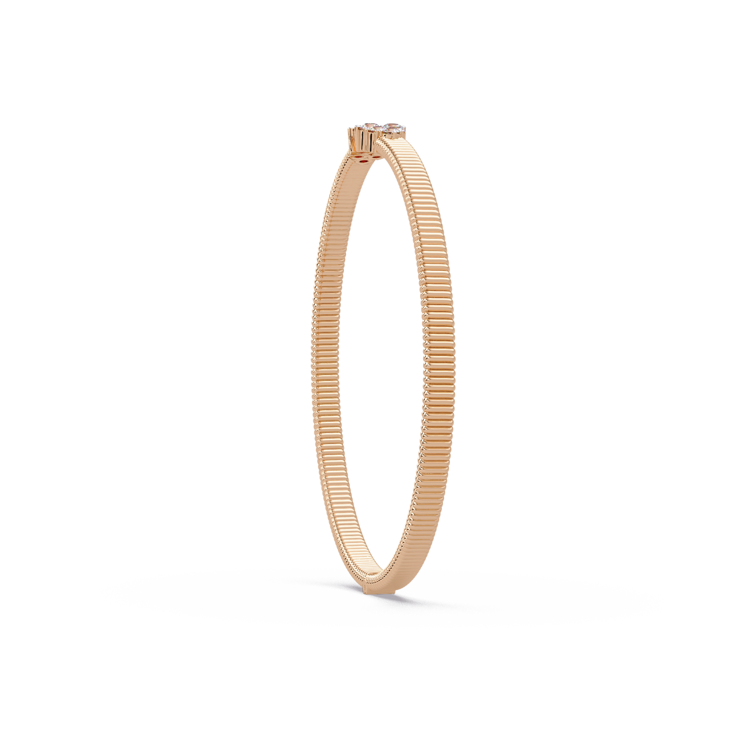 Ribbed Trio Tip Bangle
