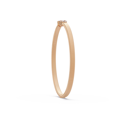 Ribbed Trio Tip Bangle