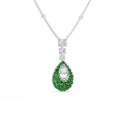 Dewdrop Pavé diamond Chain Pendant