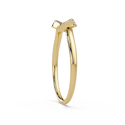 Folded Pave Accent Bangle